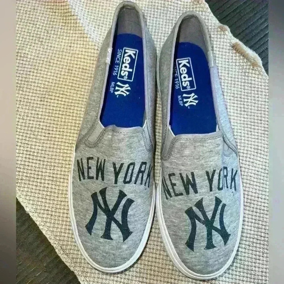 Women’s KEDS Double Decker MLB New York Yankees Gray Slip on Sneaker- Size 8.5 - Picture 6 of 14